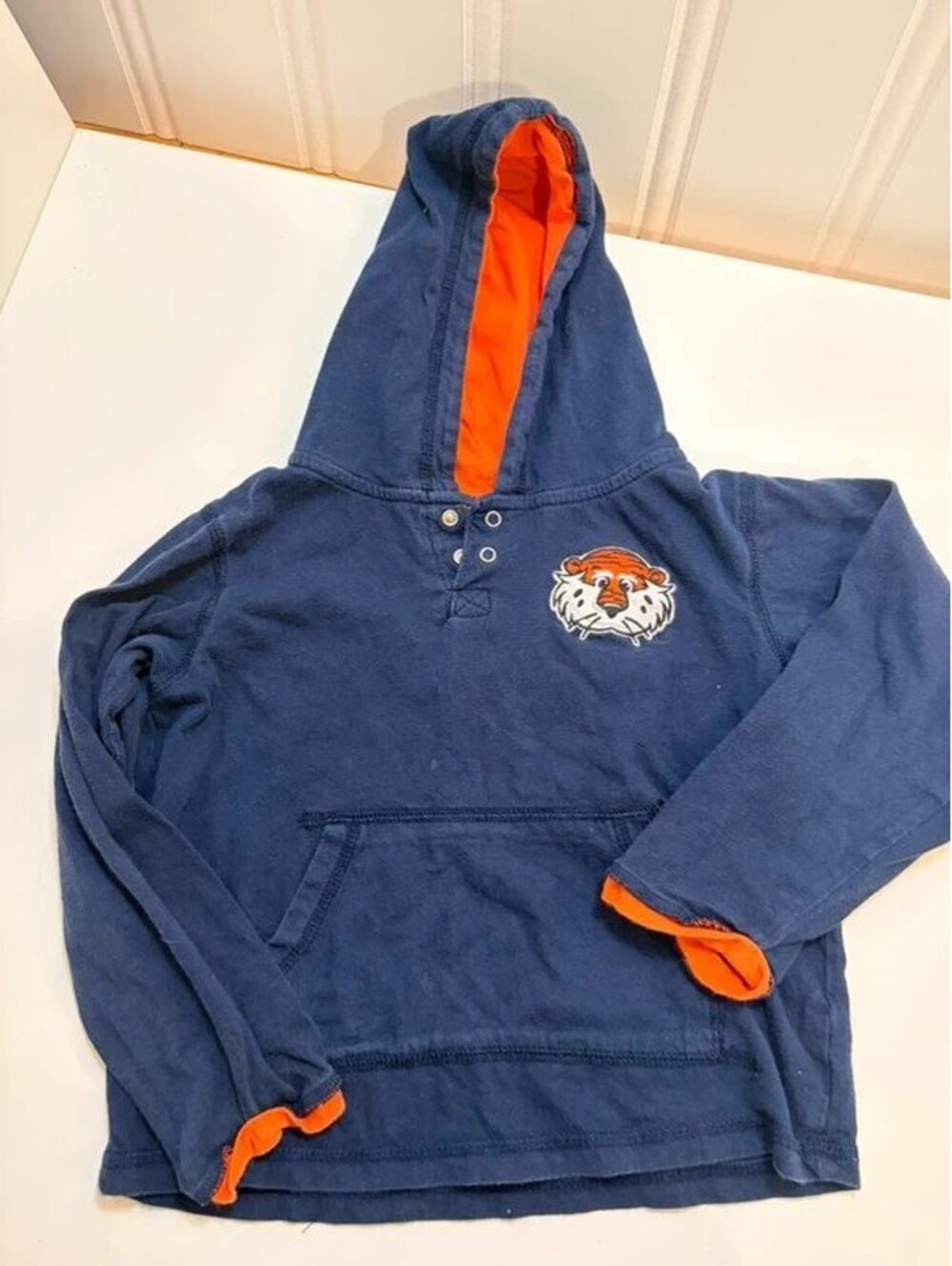 Auburn Emroidered Aubie Hoodie Tshirt 4t